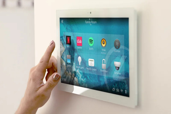 Wall-mounted touchpanel for smart home automation control